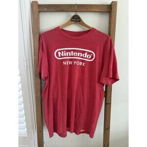 Nintendo World Official New York NY T-Shirt Tee Shirt - Logo RED Size XL